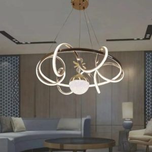 Kuzey Gold Modern Sarkıt Led Ultra 3 Renk Avize